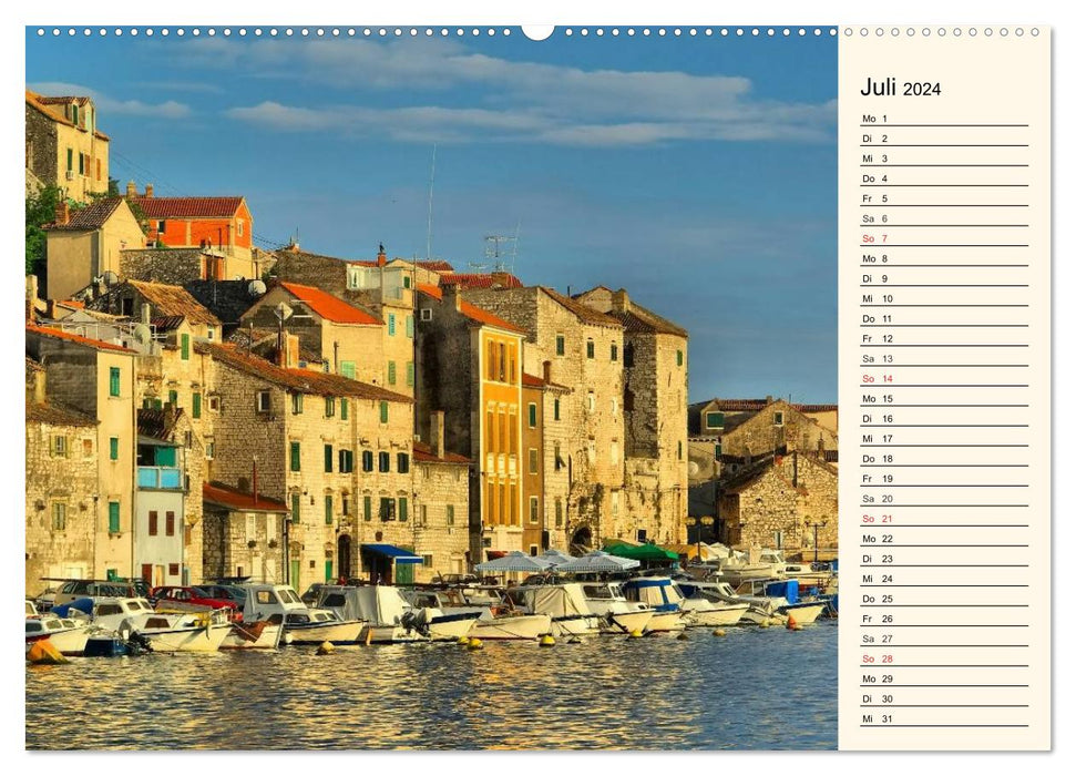 Šibenik and the Krka - Traveling in Central Dalmatia (CALVENDO Premium Wall Calendar 2024) 