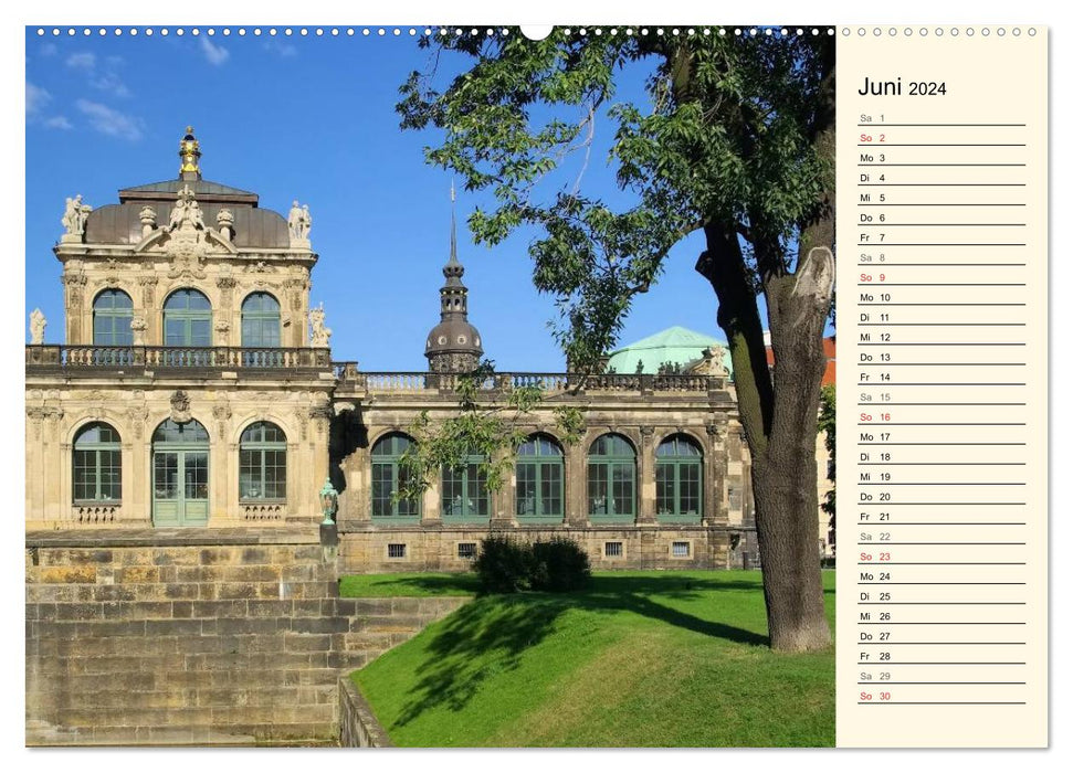 Dresden - Wunderschönes Elbflorenz (CALVENDO Premium Wandkalender 2024)