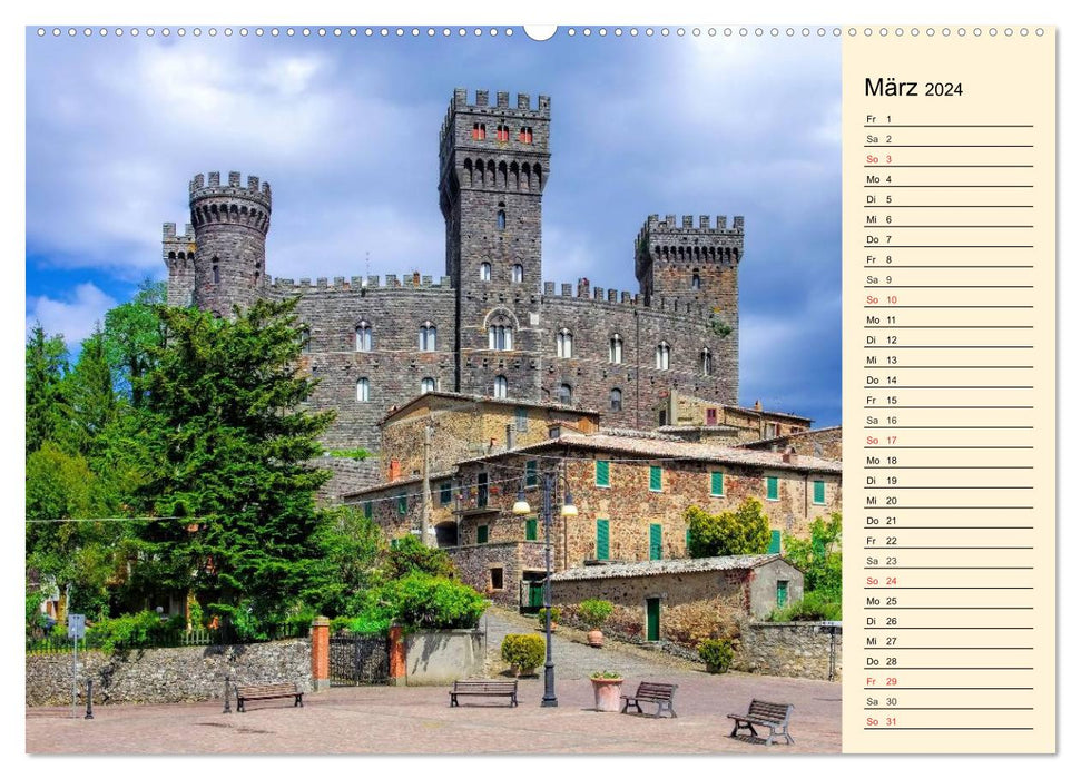 Burgen in Italien (CALVENDO Premium Wandkalender 2024)