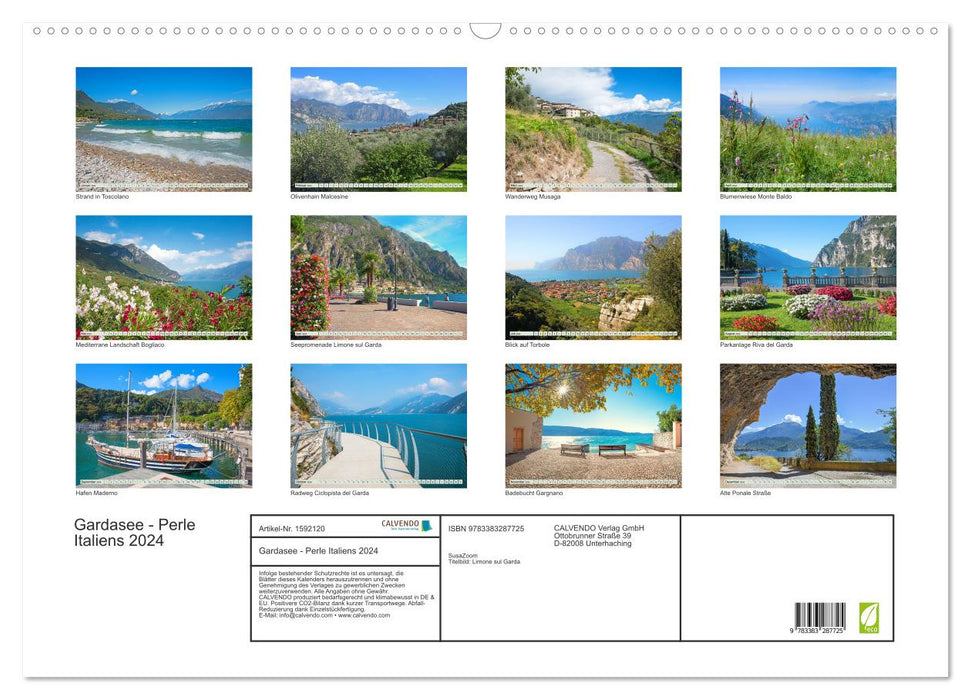 Lake Garda - Pearl of Italy 2024 (CALVENDO wall calendar 2024) 