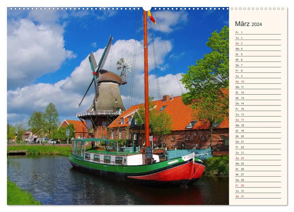 East Frisia's beautiful harbor towns (CALVENDO wall calendar 2024) 