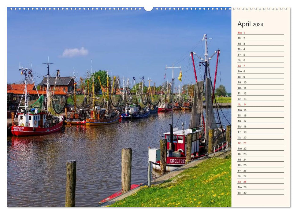 East Frisia's beautiful harbor towns (CALVENDO wall calendar 2024) 