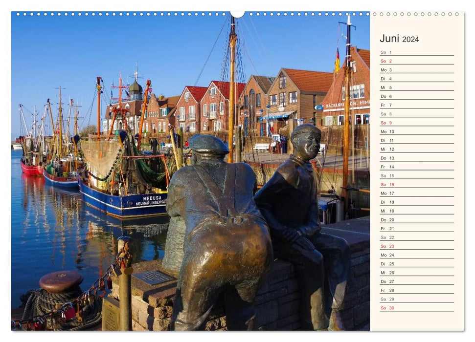 Ostfrieslands schöne Hafenstädtchen (CALVENDO Wandkalender 2024)
