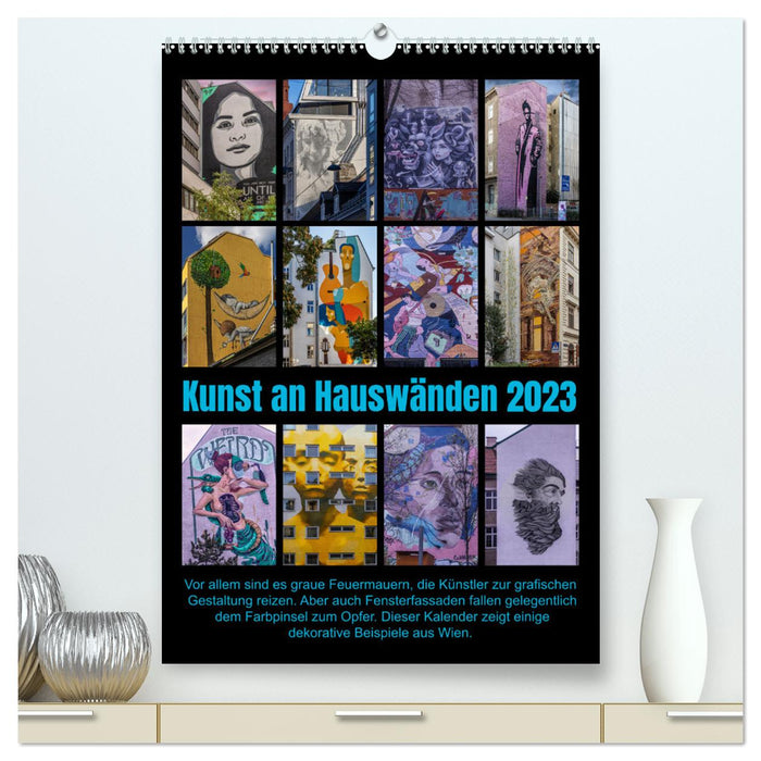 Kunst an Hauswänden (CALVENDO Premium Wandkalender 2024)
