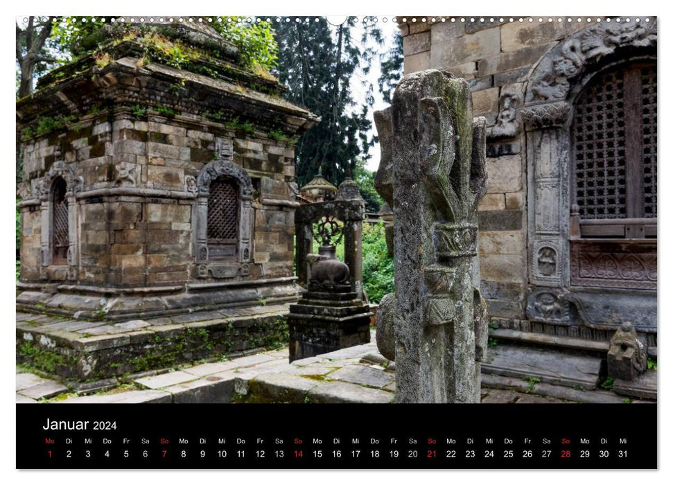 Nepal-The Kathmandu Valley after the earthquake (CALVENDO Premium Wall Calendar 2024) 