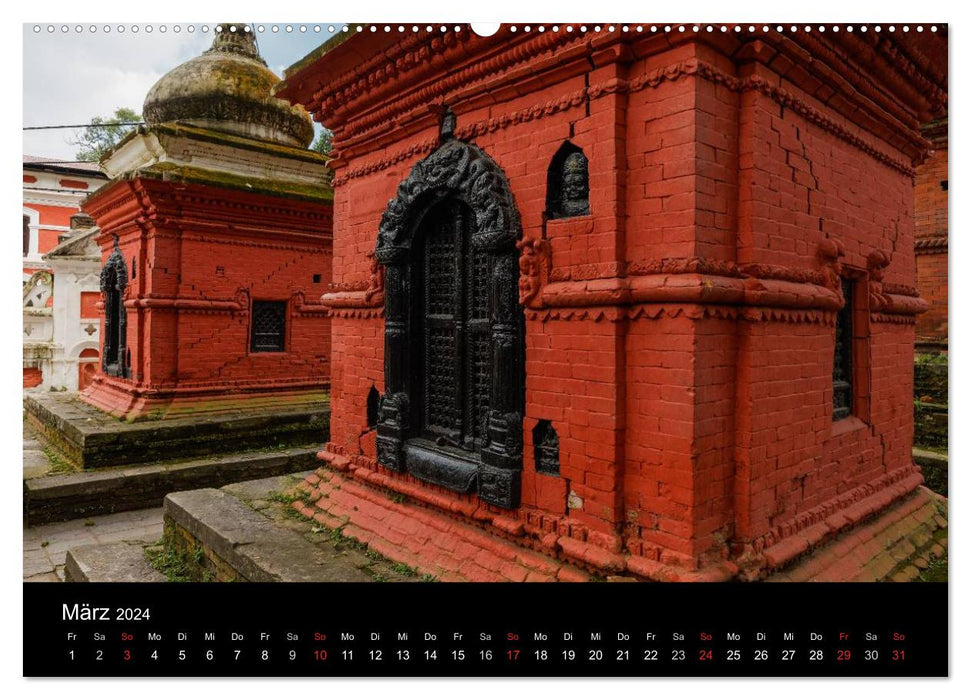 Nepal-The Kathmandu Valley after the earthquake (CALVENDO Premium Wall Calendar 2024) 