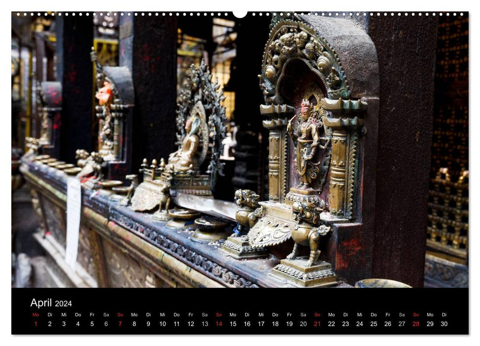 Nepal-The Kathmandu Valley after the earthquake (CALVENDO Premium Wall Calendar 2024) 