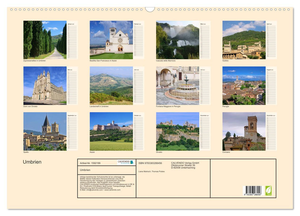 Umbria (CALVENDO wall calendar 2024) 