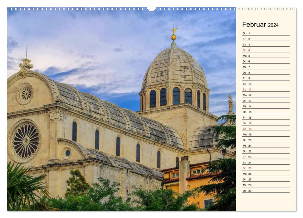 Šibenik und die Krka - Unterwegs in Mitteldalmatien (CALVENDO Wandkalender 2024)