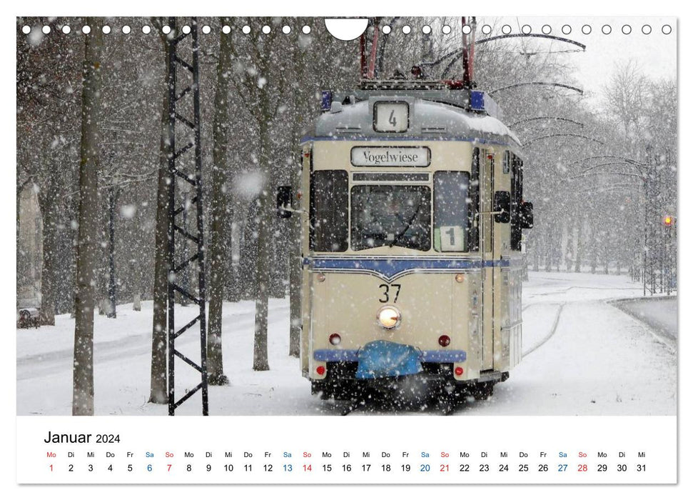 Naumburgs historische Straßenbahn (CALVENDO Wandkalender 2024)