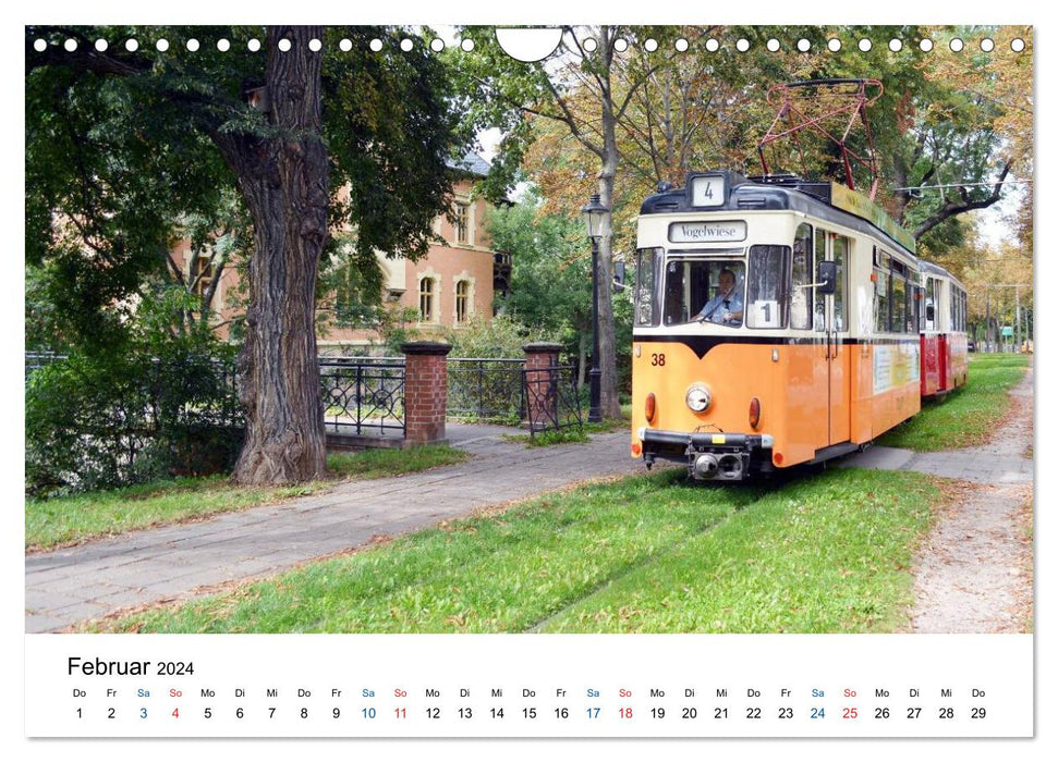 Le tramway historique de Naumburg (calendrier mural CALVENDO 2024) 