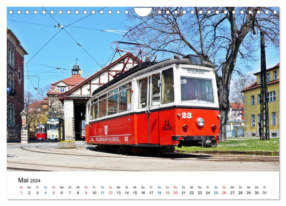 Le tramway historique de Naumburg (calendrier mural CALVENDO 2024) 