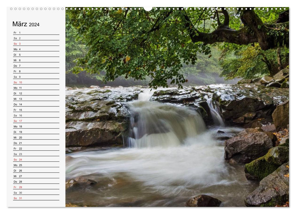 Wild Water. Mountain streams and waterfalls (CALVENDO Premium Wall Calendar 2024) 