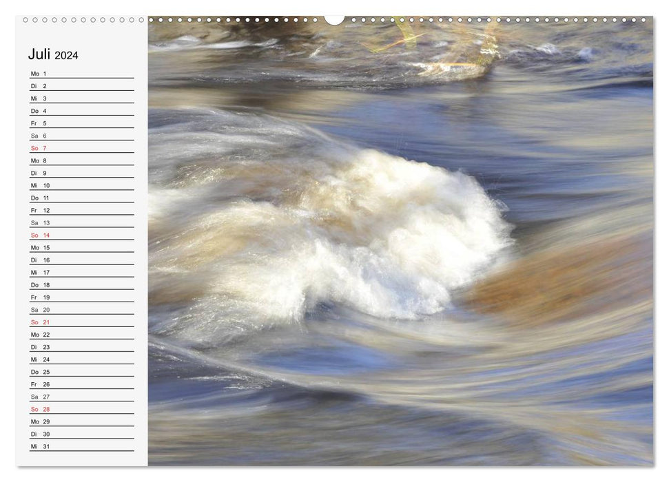 Wild Water. Mountain streams and waterfalls (CALVENDO Premium Wall Calendar 2024) 