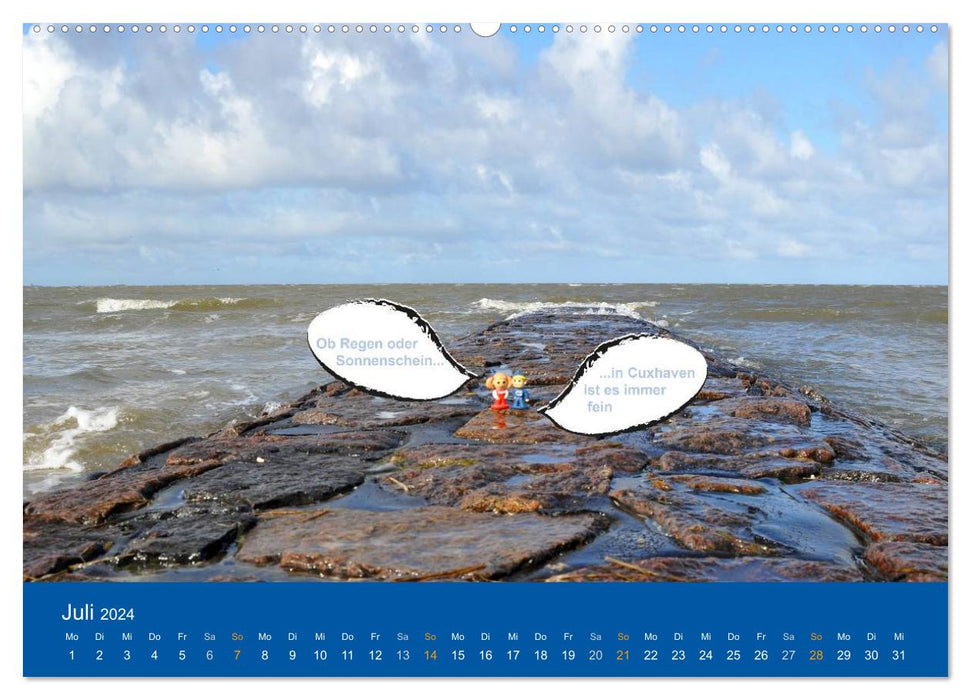 An der Waterkant mit Jan Cux und Cuxi (CALVENDO Premium Wandkalender 2024)