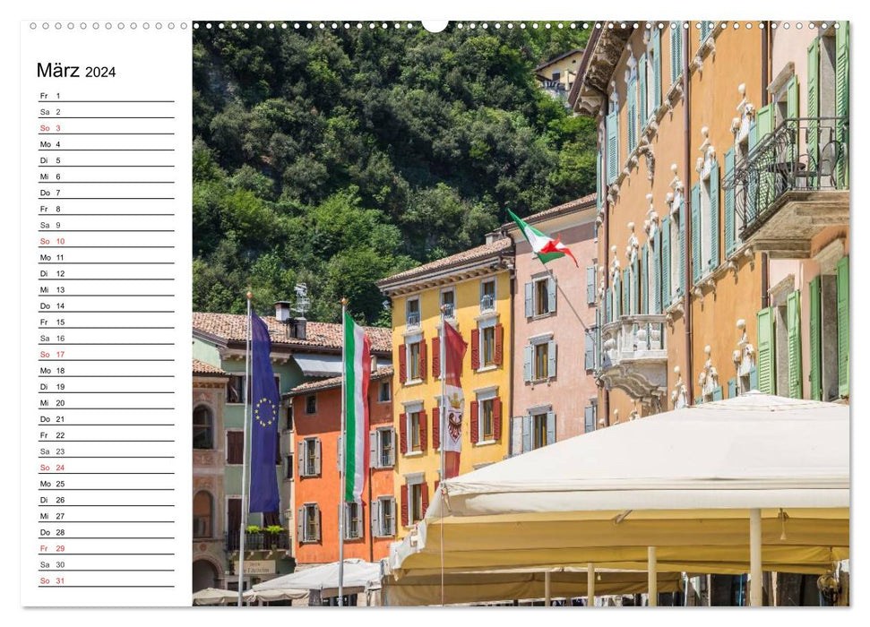 WUNDERBARER GARDASEE Riva del Garda und Torbole (CALVENDO Premium Wandkalender 2024)