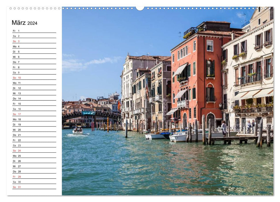 VENICE A tour on the Grand Canal (CALVENDO Premium Wall Calendar 2024) 