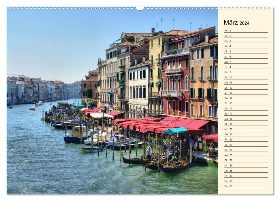 Venice - The wonderfully beautiful lagoon city (CALVENDO Premium Wall Calendar 2024) 