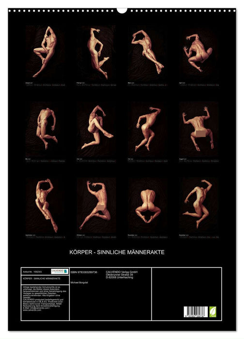 BODY - SENSUAL MALE NUDES (CALVENDO wall calendar 2024) 