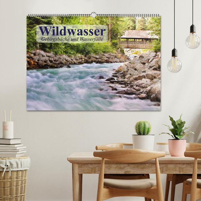 Wild Water. Mountain streams and waterfalls (CALVENDO wall calendar 2024) 