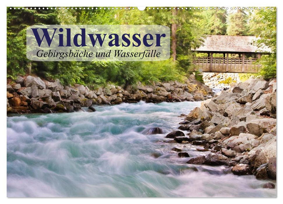 Wild Water. Mountain streams and waterfalls (CALVENDO wall calendar 2024) 