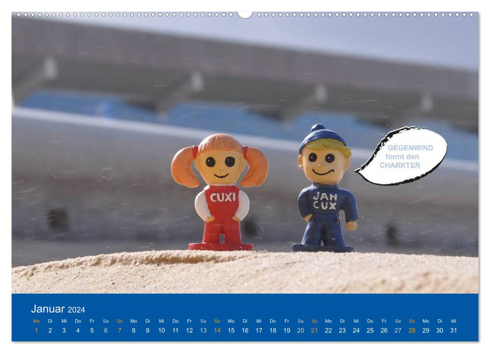 On the waterfront with Jan Cux and Cuxi (CALVENDO wall calendar 2024) 