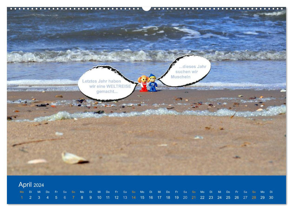 On the waterfront with Jan Cux and Cuxi (CALVENDO wall calendar 2024) 