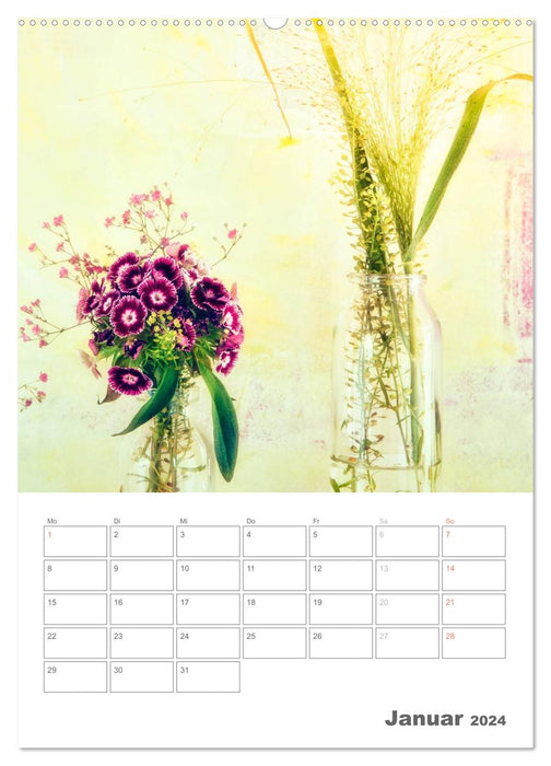 Blumige Fotomalerei (CALVENDO Premium Wandkalender 2024)