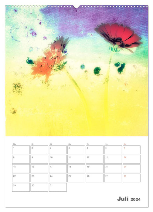 Flowery photo painting (CALVENDO Premium Wall Calendar 2024) 