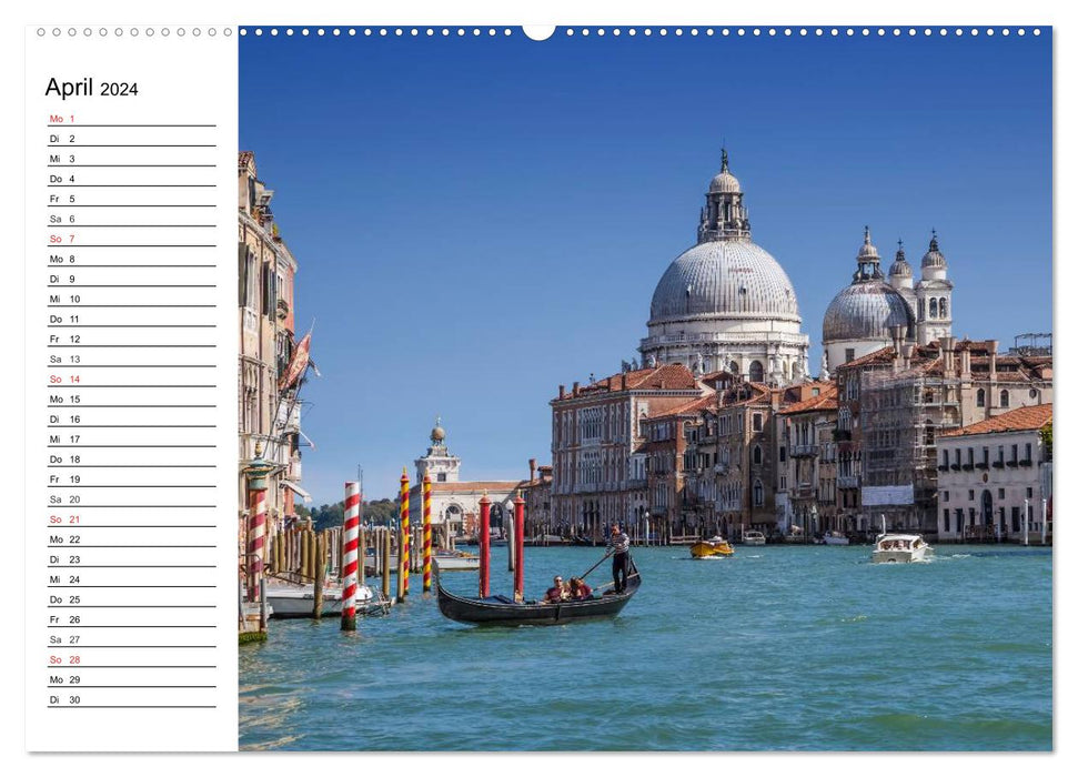 VENEDIG Eine Tour auf dem Canal Grande (CALVENDO Wandkalender 2024)