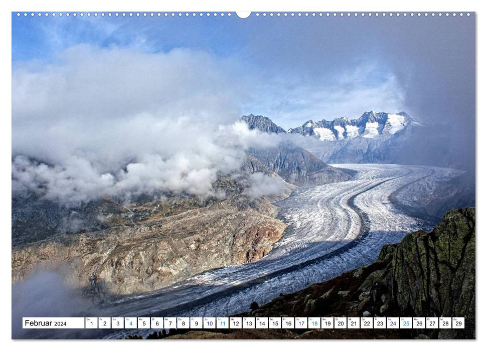 Grüezi . Landschaften in der Schweiz (CALVENDO Premium Wandkalender 2024)