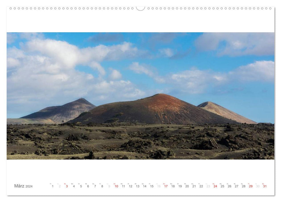 Lanzarote - Island of the Fire Mountains (CALVENDO wall calendar 2024) 