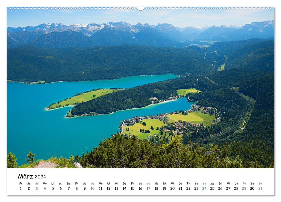Es is so schee am Walchensee 2024 (CALVENDO Premium Wandkalender 2024)