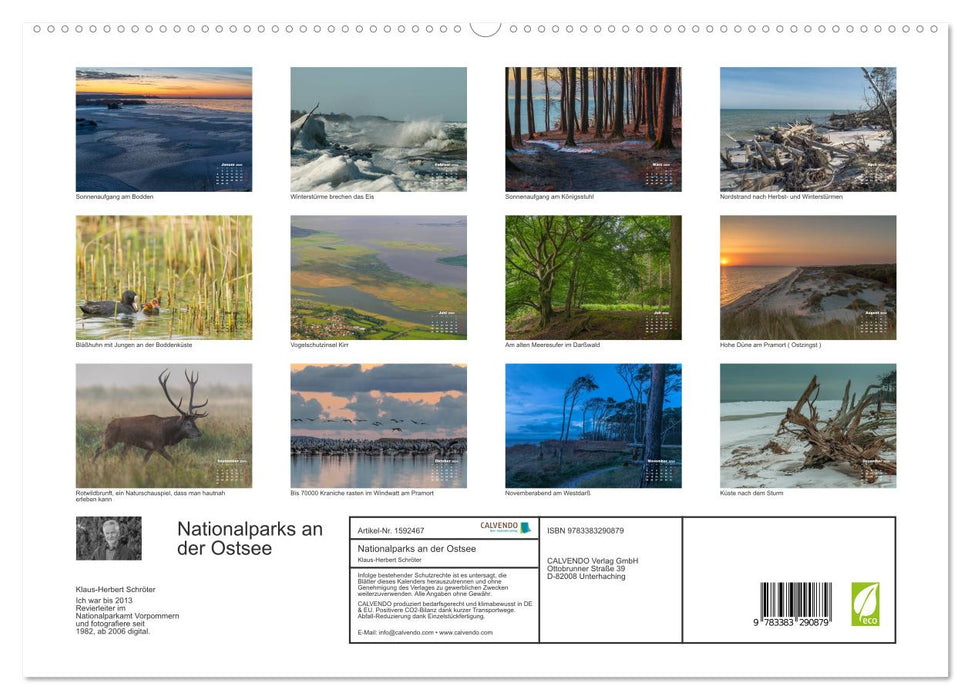 National parks on the Baltic Sea (CALVENDO Premium Wall Calendar 2024) 