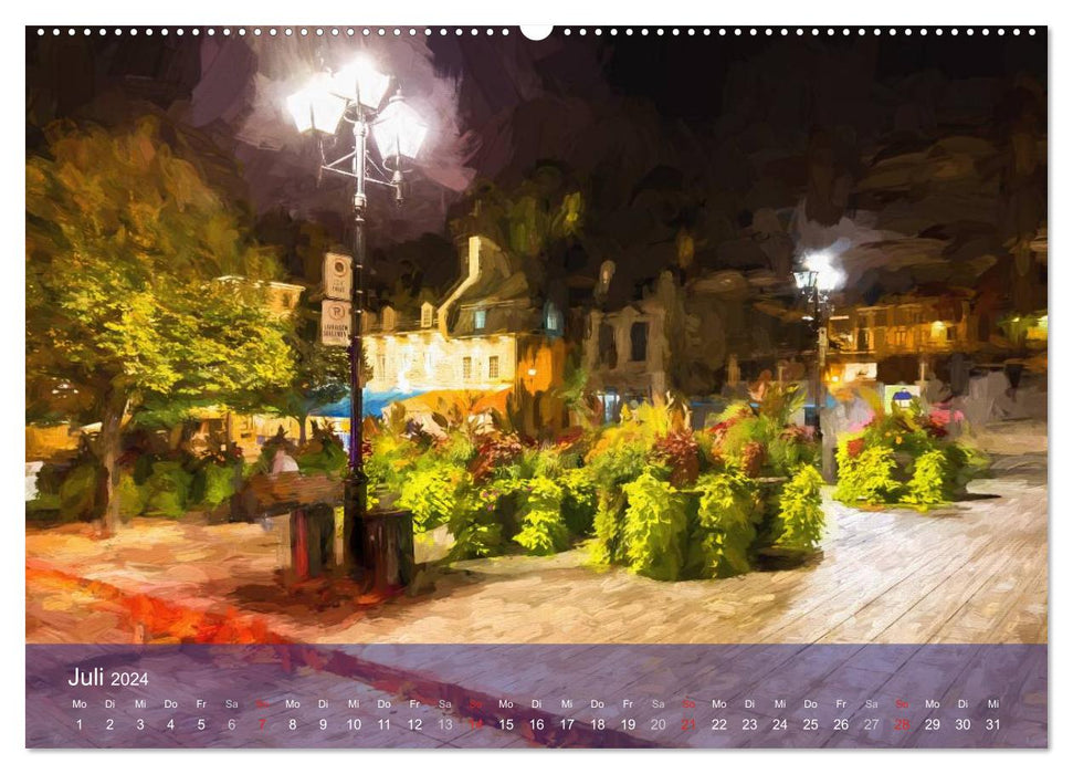Montreal bei Nacht (CALVENDO Premium Wandkalender 2024)