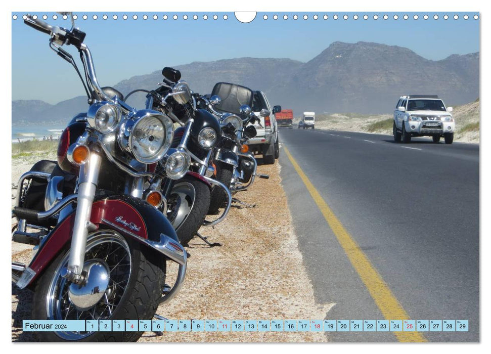 Mit Harleys am Western Cape (CALVENDO Wandkalender 2024)