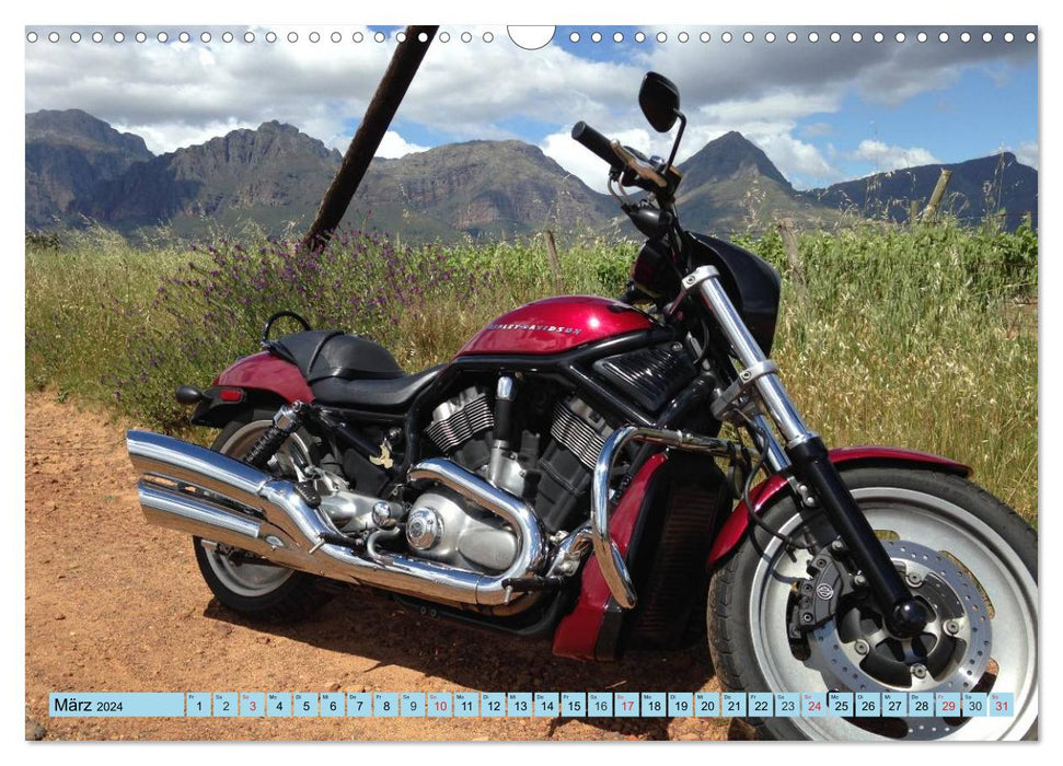 Mit Harleys am Western Cape (CALVENDO Wandkalender 2024)