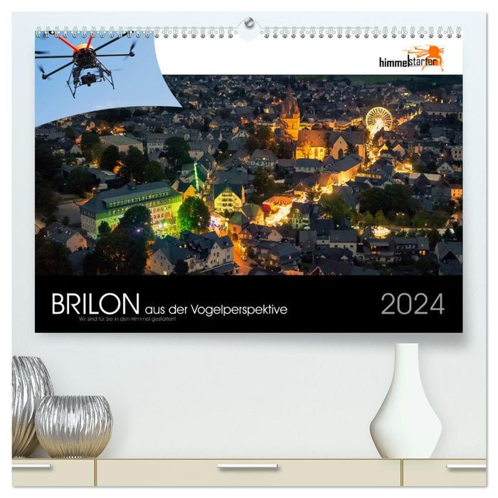Brilon aus der Vogelperspektive (CALVENDO Premium Wandkalender 2024)