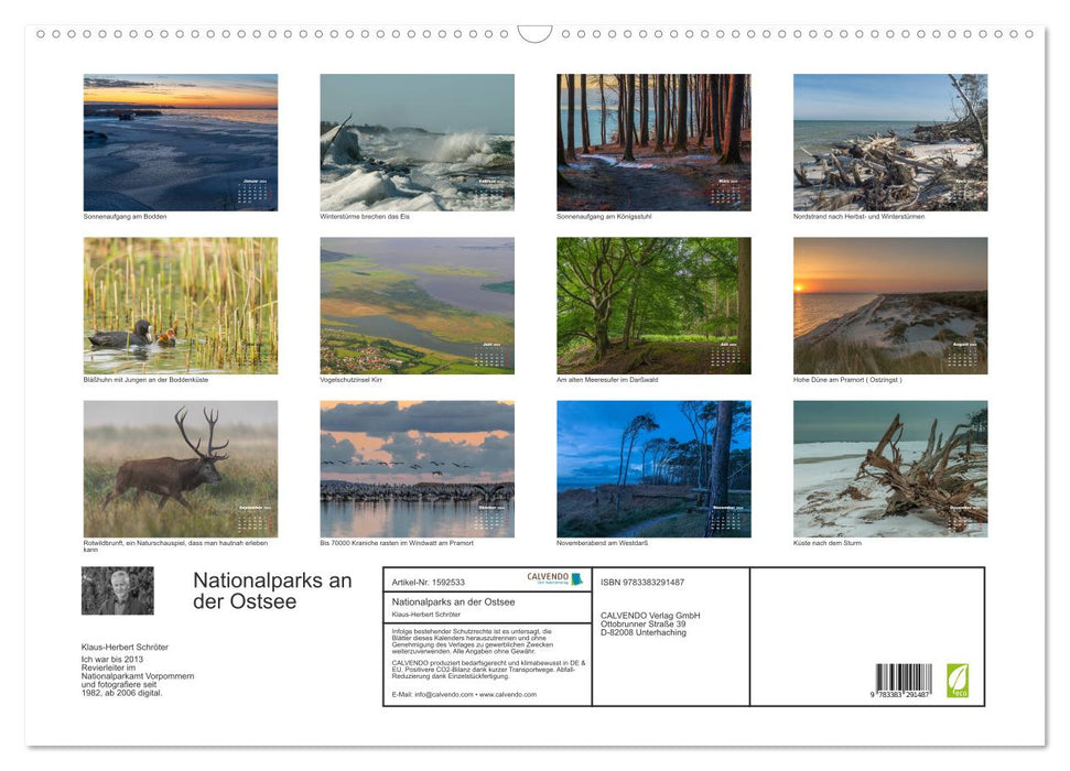 Nationalparks an der Ostsee (CALVENDO Wandkalender 2024)
