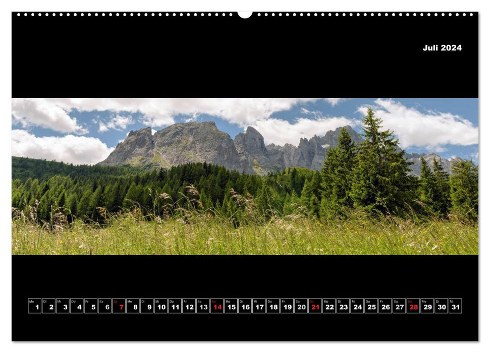 Dolomite panorama, summit happiness and place of longing (CALVENDO Premium Wall Calendar 2024) 