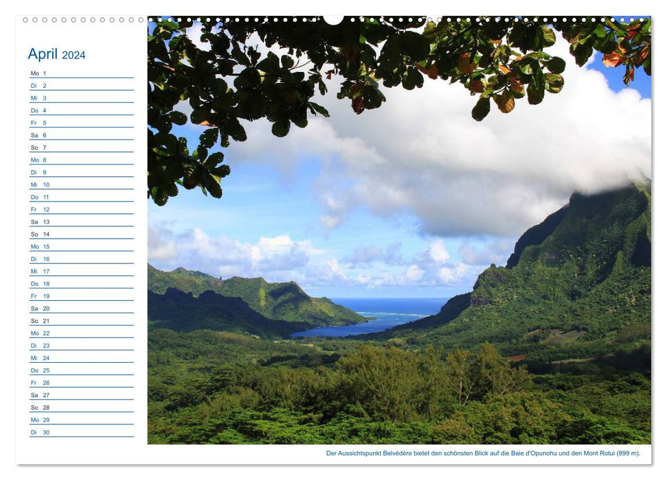 South Sea island of Mo'orea (CALVENDO wall calendar 2024) 