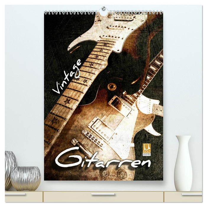 Vintage Gitarren (CALVENDO Premium Wandkalender 2024)
