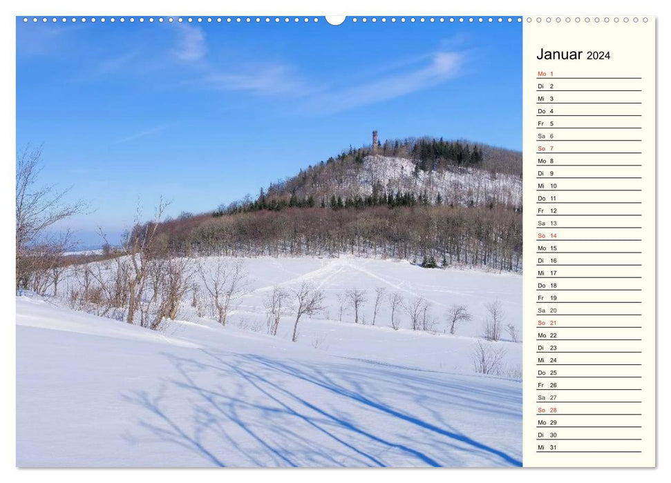 On the road in beautiful Saxony (CALVENDO wall calendar 2024) 