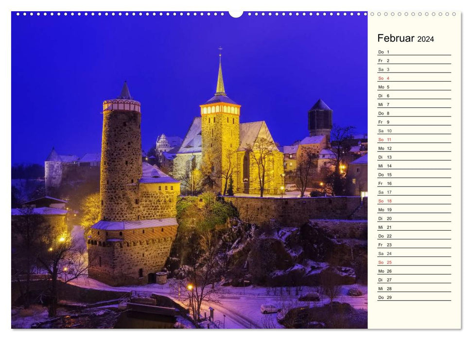 Unterwegs im schönen Sachsen (CALVENDO Wandkalender 2024)