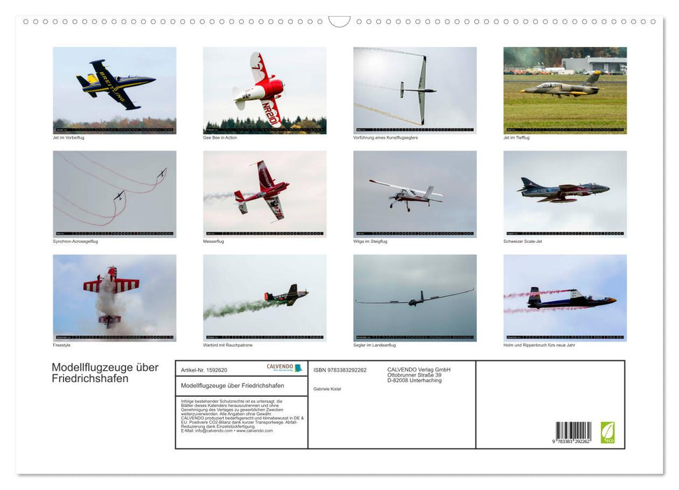 Model airplanes over Friedrichshafen (CALVENDO wall calendar 2024) 