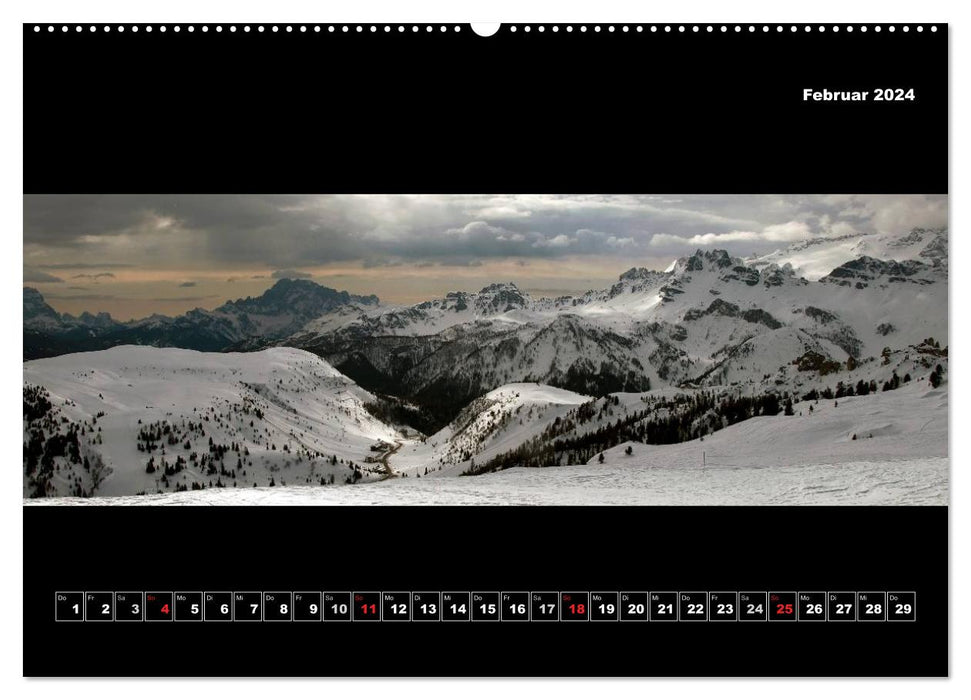 Dolomitenpanorama Gipfelglück und Sehnsuchtsort (CALVENDO Wandkalender 2024)