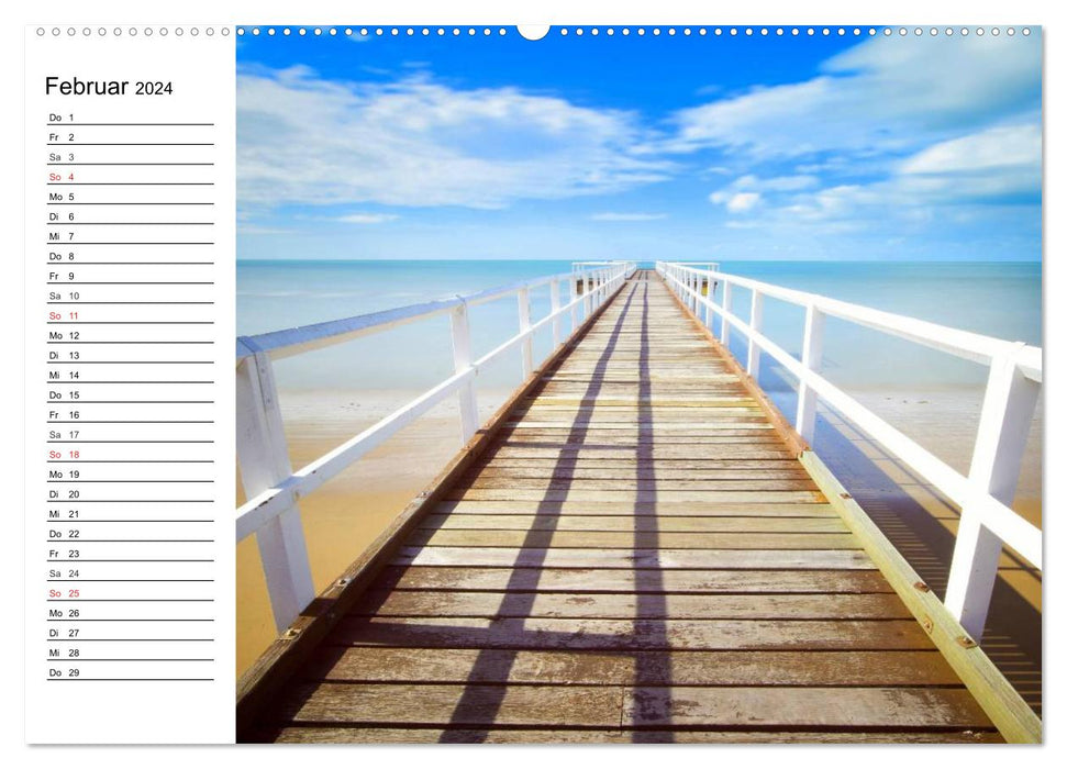 Traumurlaub am Meer. Sonne, Sand und Wasser (CALVENDO Premium Wandkalender 2024)