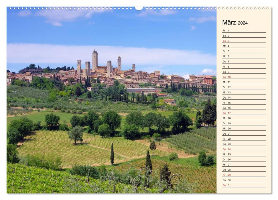 Tuscany – dream landscape in Italy (CALVENDO wall calendar 2024) 