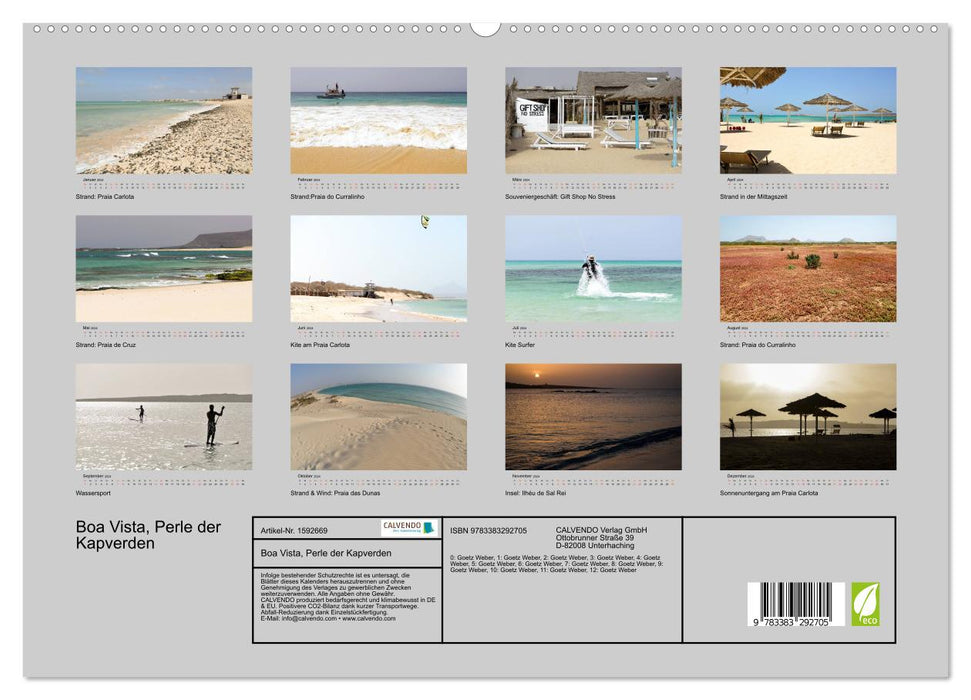 Boa Vista - Pearl of Cape Verde (CALVENDO Premium Wall Calendar 2024) 