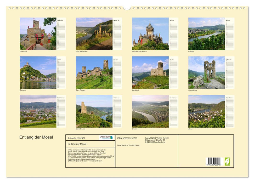 Along the Moselle (CALVENDO wall calendar 2024) 